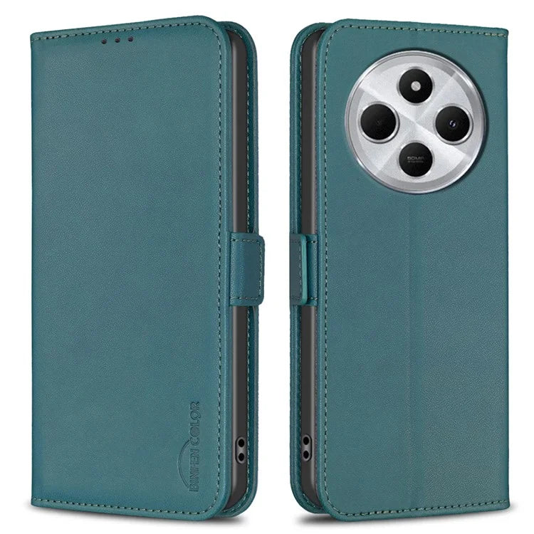 BINFEN COLOR BF31 For Xiaomi Redmi 14C 4G Case PU Leather Flip Folio Phone Wallet Cover