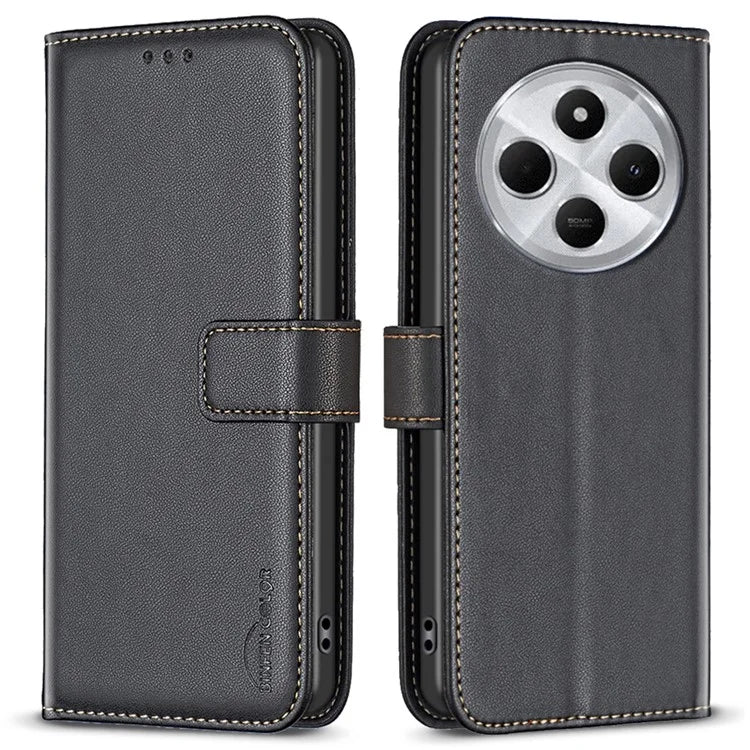 BINFEN COLOR BF17 For Xiaomi Redmi 14C 4G Case Wallet Folio Flip Leather Cover