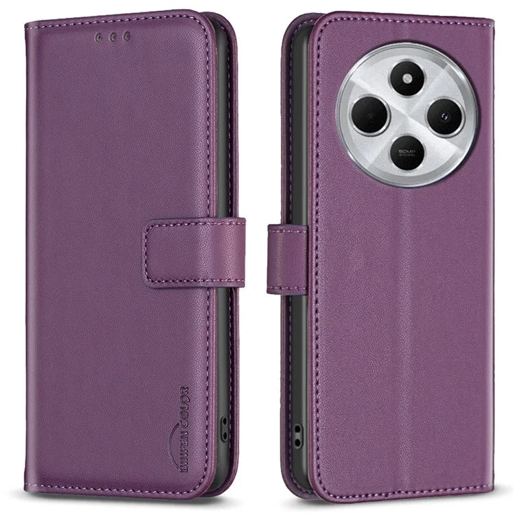 BINFEN COLOR BF17 For Xiaomi Redmi 14C 4G Case Wallet Folio Flip Leather Cover