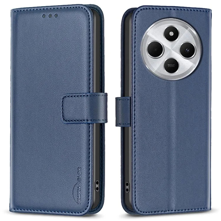 BINFEN COLOR BF17 For Xiaomi Redmi 14C 4G Case Wallet Folio Flip Leather Cover