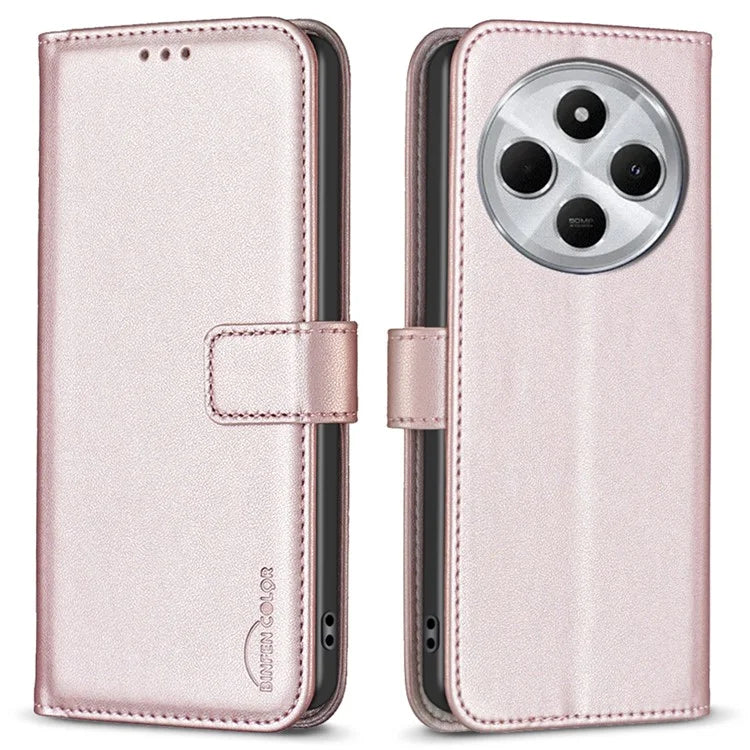 BINFEN COLOR BF17 For Xiaomi Redmi 14C 4G Case Wallet Folio Flip Leather Cover