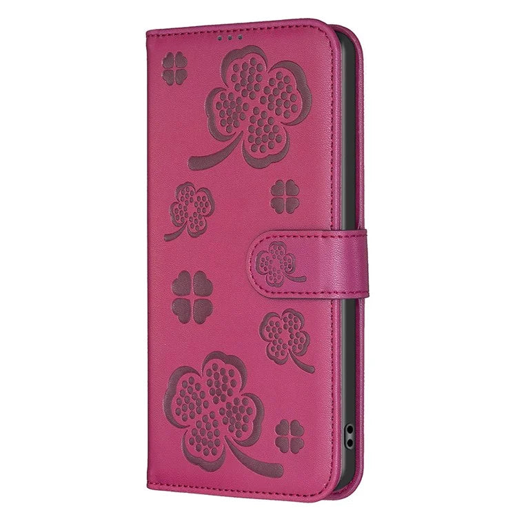 For Xiaomi Redmi 14C 4G Case Clover Pattern Wallet Stand View Leather Phone Cover