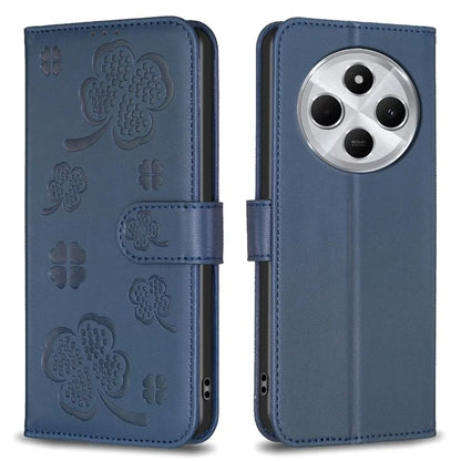 For Xiaomi Redmi 14C 4G Case Clover Pattern Wallet Stand View Leather Phone Cover