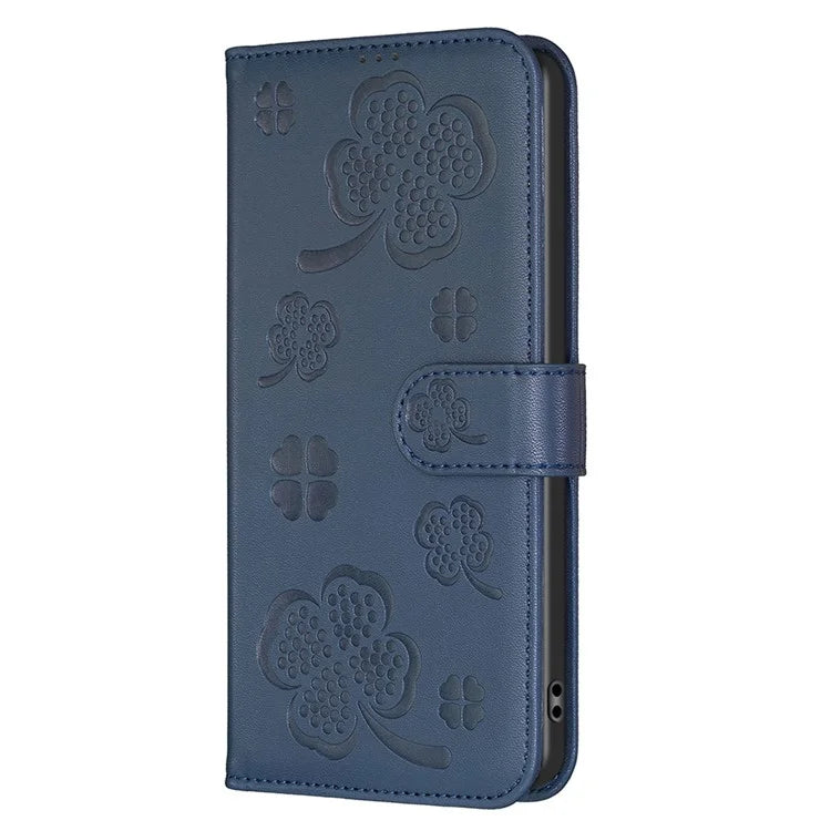 For Xiaomi Redmi 14C 4G Case Clover Pattern Wallet Stand View Leather Phone Cover