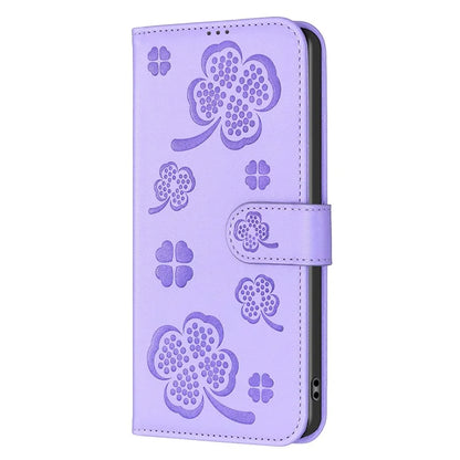 For Xiaomi Redmi 14C 4G Case Clover Pattern Wallet Stand View Leather Phone Cover