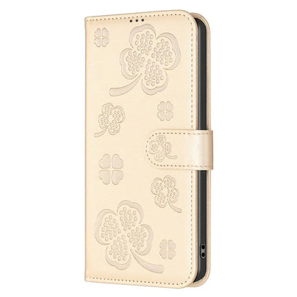For Xiaomi Redmi 14C 4G Case Clover Pattern Wallet Stand View Leather Phone Cover