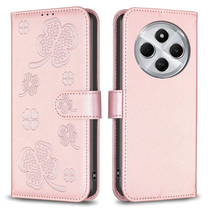 For Xiaomi Redmi 14C 4G Case Clover Pattern Wallet Stand View Leather Phone Cover