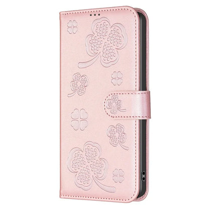 For Xiaomi Redmi 14C 4G Case Clover Pattern Wallet Stand View Leather Phone Cover