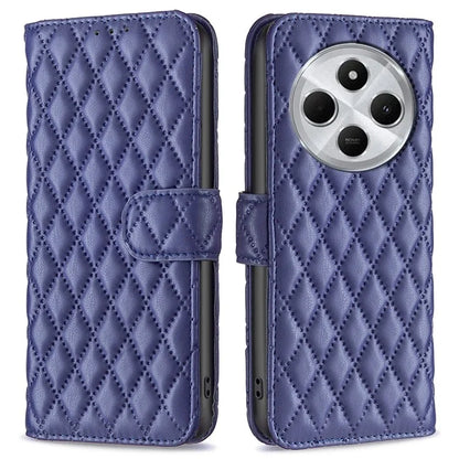 BINFEN COLOR BF Style-14 For Xiaomi Redmi 14C 4G Case Rhombus Phone Leather Cover Stand