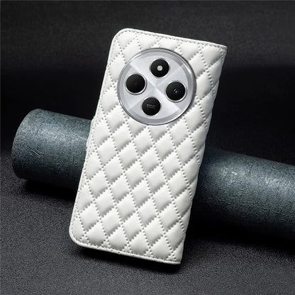BINFEN COLOR BF Style-14 For Xiaomi Redmi 14C 4G Case Rhombus Phone Leather Cover Stand