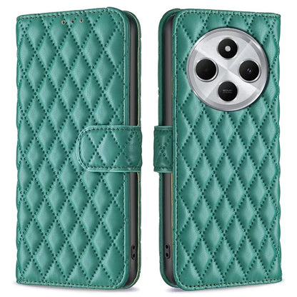 BINFEN COLOR BF Style-14 For Xiaomi Redmi 14C 4G Case Rhombus Phone Leather Cover Stand