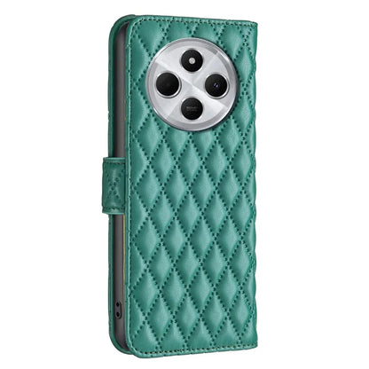 BINFEN COLOR BF Style-14 For Xiaomi Redmi 14C 4G Case Rhombus Phone Leather Cover Stand