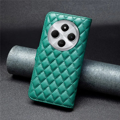 BINFEN COLOR BF Style-14 For Xiaomi Redmi 14C 4G Case Rhombus Phone Leather Cover Stand