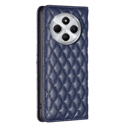 BINFEN COLOR BF Style-16 For Xiaomi Redmi 14C 4G Case Card Slots Rhombus Leather Cover