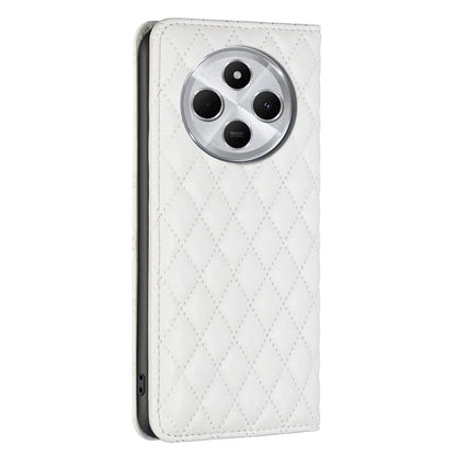 BINFEN COLOR BF Style-16 For Xiaomi Redmi 14C 4G Case Card Slots Rhombus Leather Cover