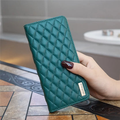 BINFEN COLOR BF Style-16 For Xiaomi Redmi 14C 4G Case Card Slots Rhombus Leather Cover