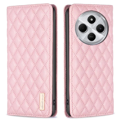BINFEN COLOR BF Style-16 For Xiaomi Redmi 14C 4G Case Card Slots Rhombus Leather Cover