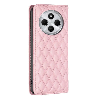BINFEN COLOR BF Style-16 For Xiaomi Redmi 14C 4G Case Card Slots Rhombus Leather Cover