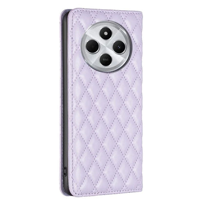 BINFEN COLOR BF Style-16 For Xiaomi Redmi 14C 4G Case Card Slots Rhombus Leather Cover