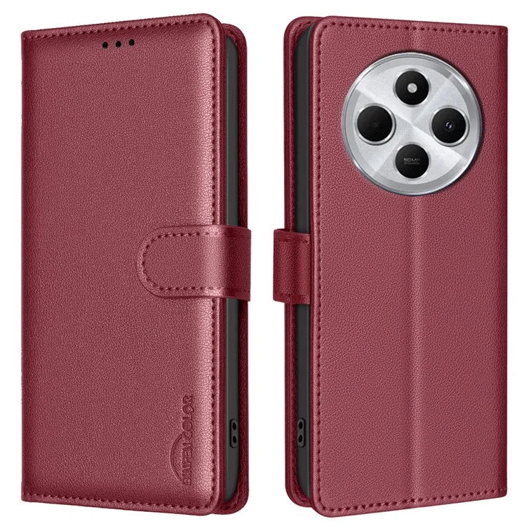 BINFEN COLOR BF32 For Xiaomi Redmi 14C 4G Leather Case Wallet RFID Blocking Phone Cover