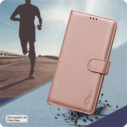 BINFEN COLOR BF32 For Xiaomi Redmi 14C 4G Leather Case Wallet RFID Blocking Phone Cover