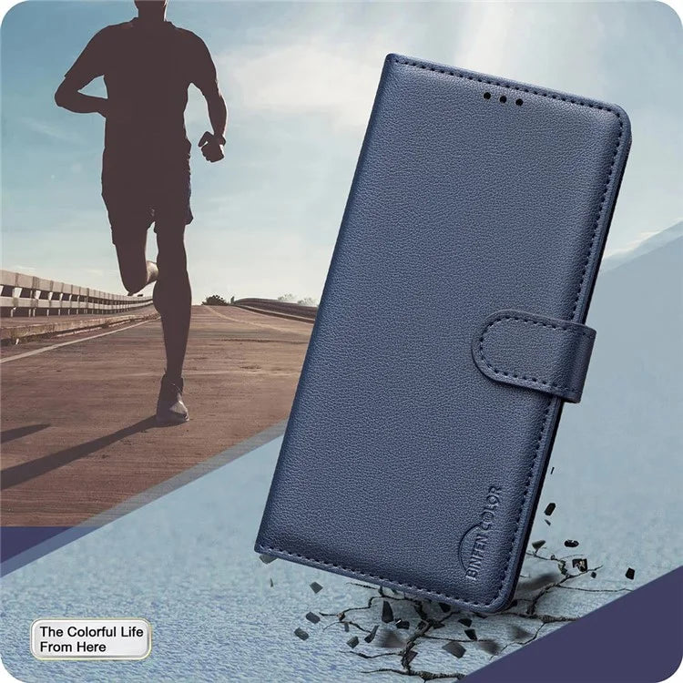 BINFEN COLOR BF32 For Xiaomi Redmi 14C 4G Leather Case Wallet RFID Blocking Phone Cover