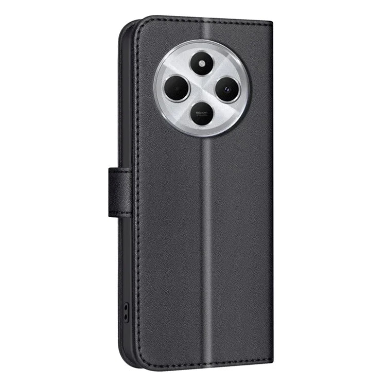 BINFEN COLOR BF34 for Xiaomi Redmi 14C 4G Leather Case Wallet Square Grid Phone Cover