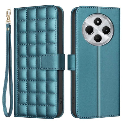 BINFEN COLOR BF34 for Xiaomi Redmi 14C 4G Leather Case Wallet Square Grid Phone Cover