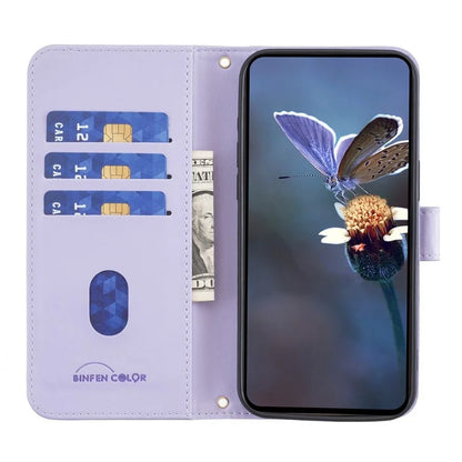 BINFEN COLOR BF34 for Xiaomi Redmi 14C 4G Leather Case Wallet Square Grid Phone Cover