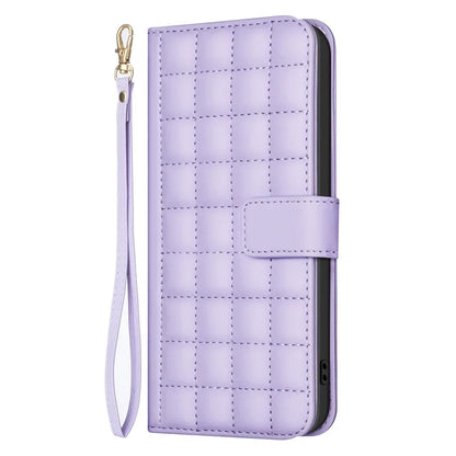 BINFEN COLOR BF34 for Xiaomi Redmi 14C 4G Leather Case Wallet Square Grid Phone Cover