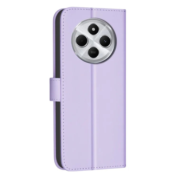 BINFEN COLOR BF34 for Xiaomi Redmi 14C 4G Leather Case Wallet Square Grid Phone Cover