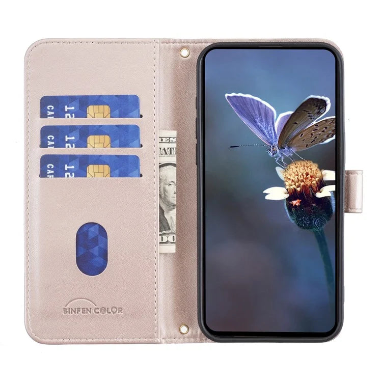 BINFEN COLOR BF34 for Xiaomi Redmi 14C 4G Leather Case Wallet Square Grid Phone Cover