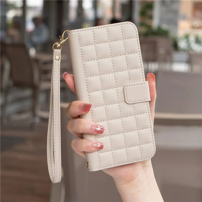 BINFEN COLOR BF34 for Xiaomi Redmi 14C 4G Leather Case Wallet Square Grid Phone Cover