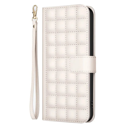 BINFEN COLOR BF34 for Xiaomi Redmi 14C 4G Leather Case Wallet Square Grid Phone Cover