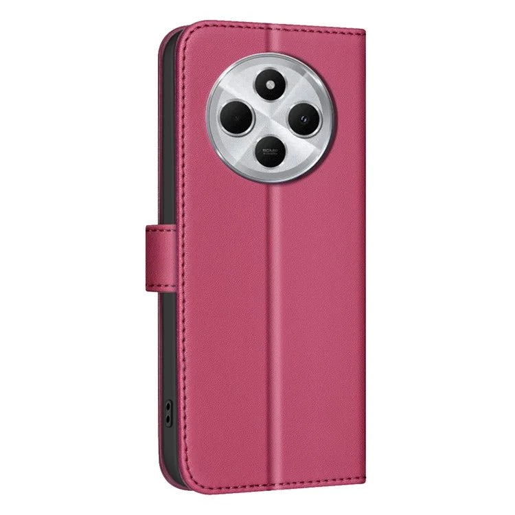 BINFEN COLOR BF34 for Xiaomi Redmi 14C 4G Leather Case Wallet Square Grid Phone Cover