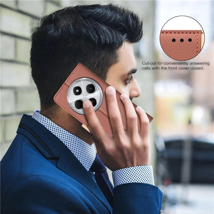 BINFEN COLOR BF33 Case for Xiaomi Redmi 14C 4G Leather Case Splicing Color RFID Blocking