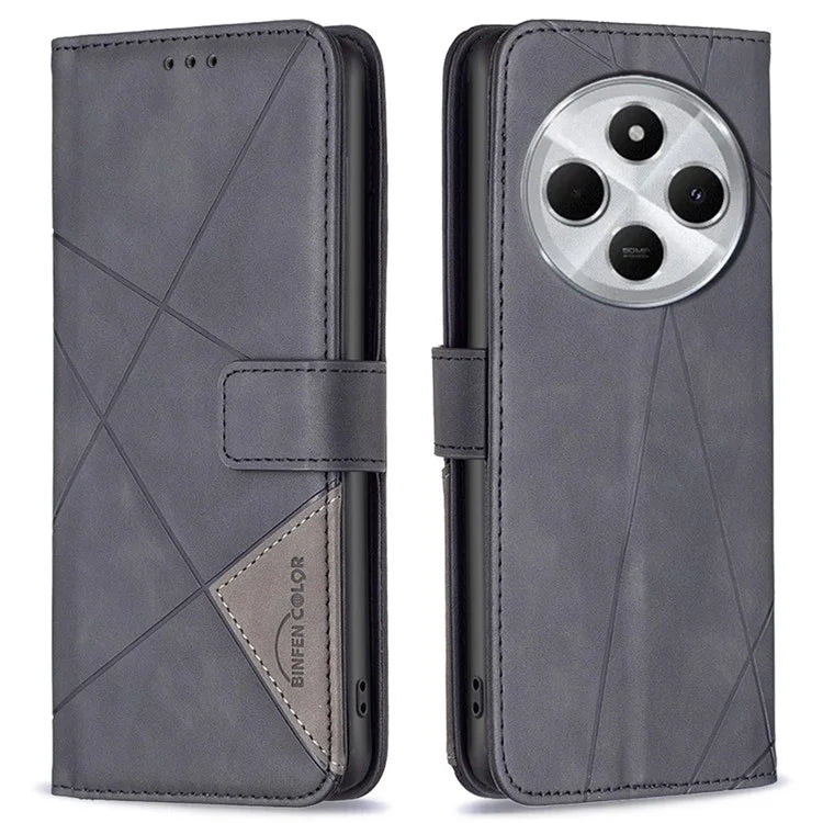 BINFEN COLOR BF05 For Xiaomi Redmi 14C 4G Case Leather Phone Cover Wallet Stand