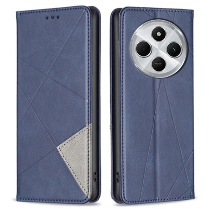 For Xiaomi Redmi 14C 4G Case Card Slots Geometry Imprint Leather Phone Cover