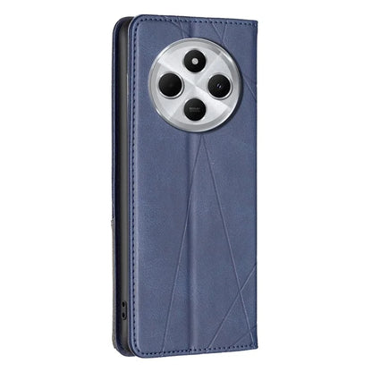 For Xiaomi Redmi 14C 4G Case Card Slots Geometry Imprint Leather Phone Cover