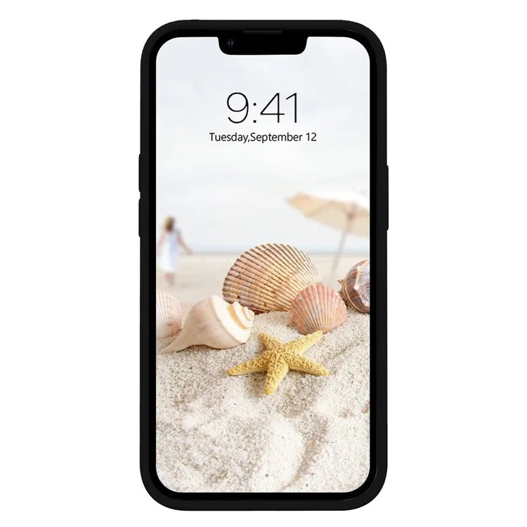 KALEBOL KLB-YTGJ001 For iPhone 13 Case Solid Color Liquid Silicone+PC Phone Cover