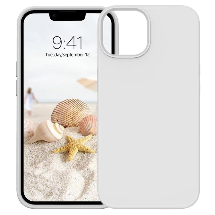 KALEBOL KLB-YTGJ001 For iPhone 13 Case Solid Color Liquid Silicone+PC Phone Cover
