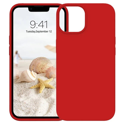 KALEBOL KLB-YTGJ001 For iPhone 13 Case Solid Color Liquid Silicone+PC Phone Cover