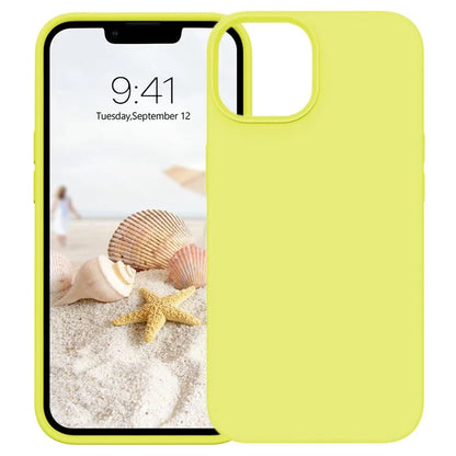 KALEBOL KLB-YTGJ001 For iPhone 13 Case Solid Color Liquid Silicone+PC Phone Cover