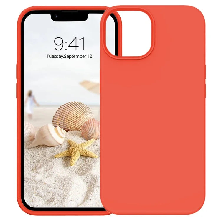KALEBOL KLB-YTGJ001 For iPhone 13 Case Solid Color Liquid Silicone+PC Phone Cover