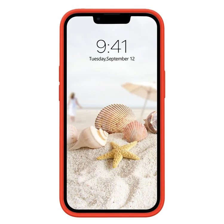 KALEBOL KLB-YTGJ001 For iPhone 13 Case Solid Color Liquid Silicone+PC Phone Cover