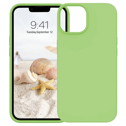 KALEBOL KLB-YTGJ001 For iPhone 13 Case Solid Color Liquid Silicone+PC Phone Cover