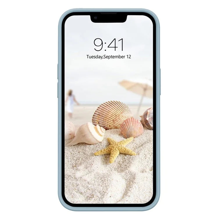 KALEBOL KLB-YTGJ001 For iPhone 13 Case Solid Color Liquid Silicone+PC Phone Cover