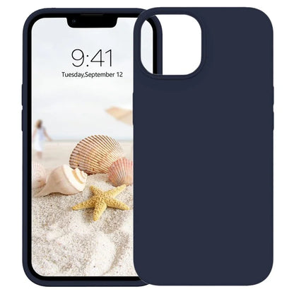 KALEBOL KLB-YTGJ001 For iPhone 13 Case Solid Color Liquid Silicone+PC Phone Cover