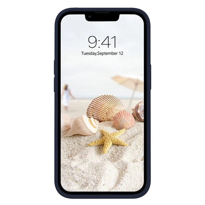 KALEBOL KLB-YTGJ001 For iPhone 13 Case Solid Color Liquid Silicone+PC Phone Cover
