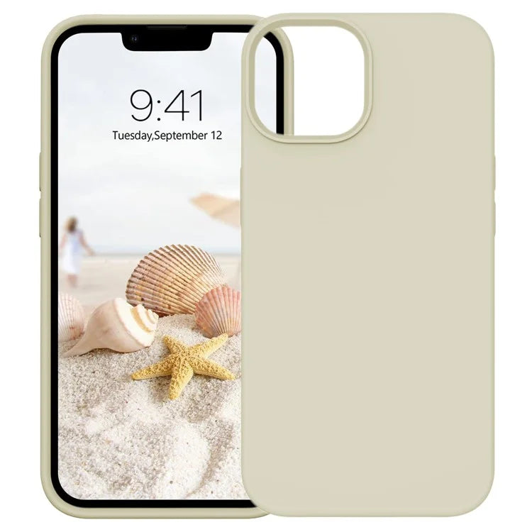 KALEBOL KLB-YTGJ001 For iPhone 13 Case Solid Color Liquid Silicone+PC Phone Cover